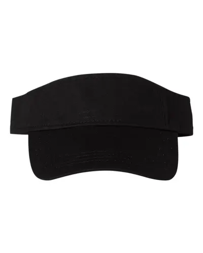 Valucap Valucap Bio-Washed Visor in Black, front view