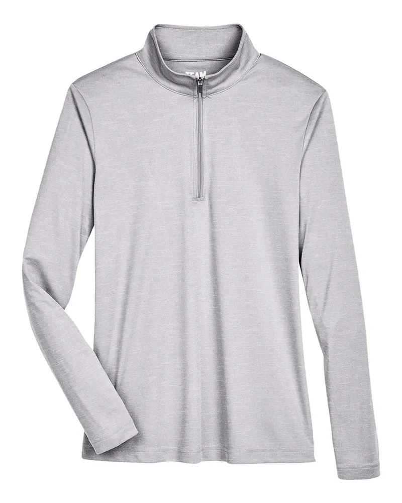 Team 365 Team 365 Women's Zone Sonic Heather Performance Quarter-Zip Pullover — Athletic Heather