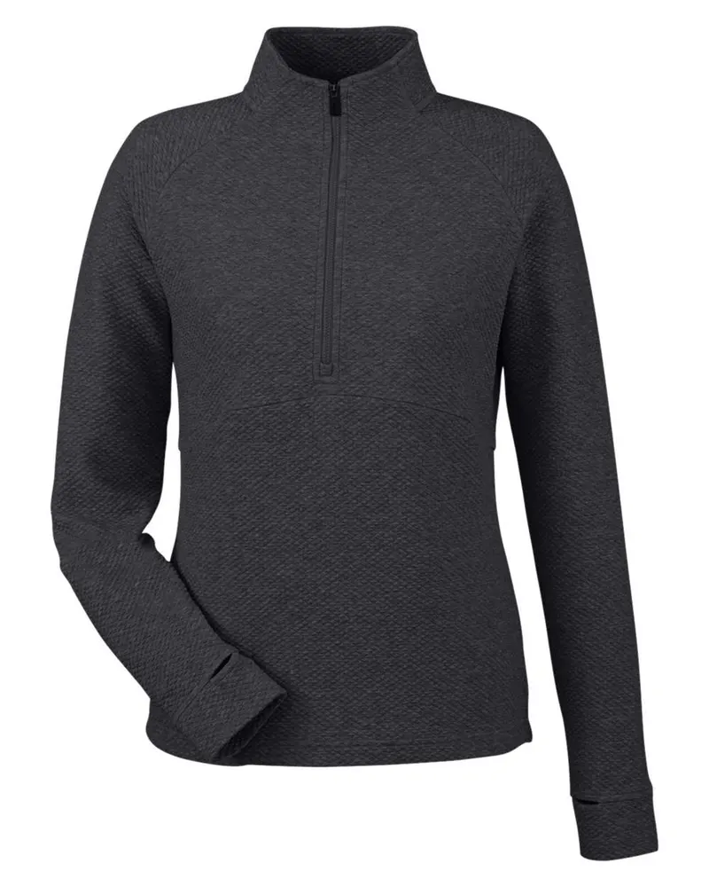 North End North End Women's Spirit Textured Quarter-Zip Pullover — Black Heather