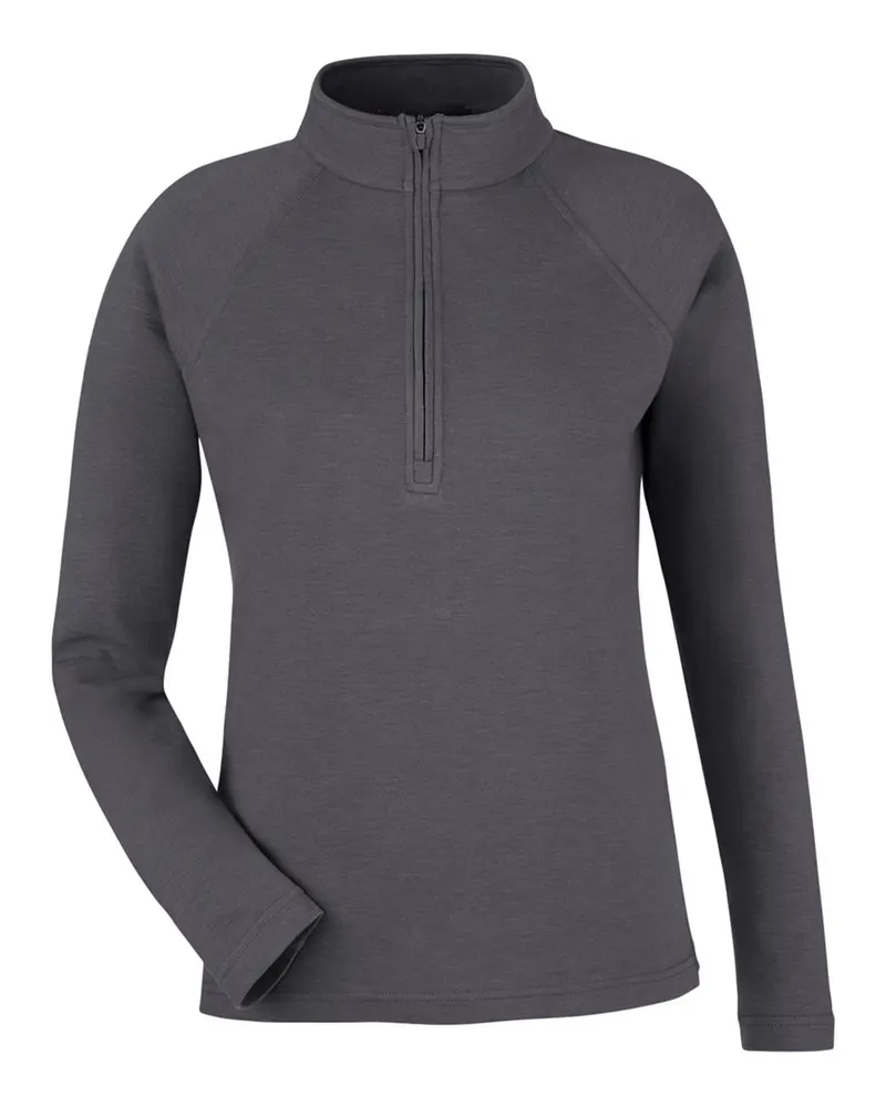 Devon & Jones Devon & Jones Women's New Classics® Charleston Quarter-Zip Pullover — Black Melange