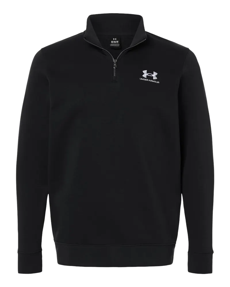 Under Armour Under Armour Men's Icon Fleece Quarter-Zip Pullover — Black/ White