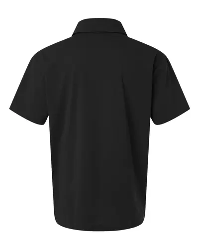 AllPro AllPro Men's Pro-Flex Sorona® Polo in Black, back view
