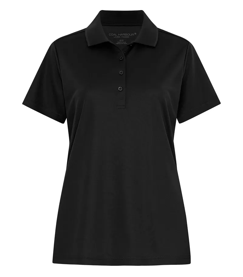 Coal Harbour® COAL HARBOUR® EVERYDAY SNAG RESISTANT LADIES’ POLO — Black
