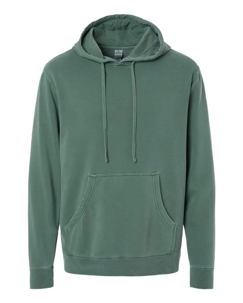 Independent Trading Co. Independent Trading Co. Unisex Midweight Pigment-Dyed Hooded Sweatshirt — Pigment Alpine Green