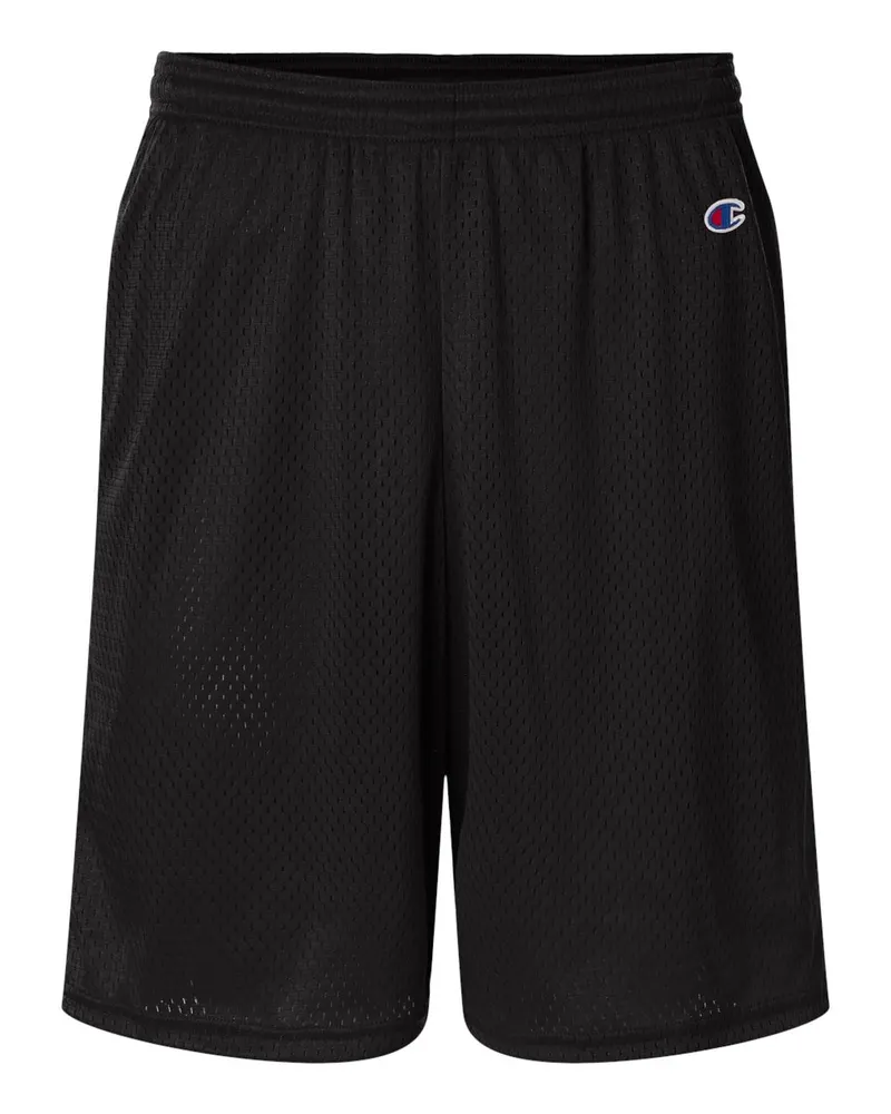Champion Champion Unisex 9" Mesh Shorts with Pockets — Black