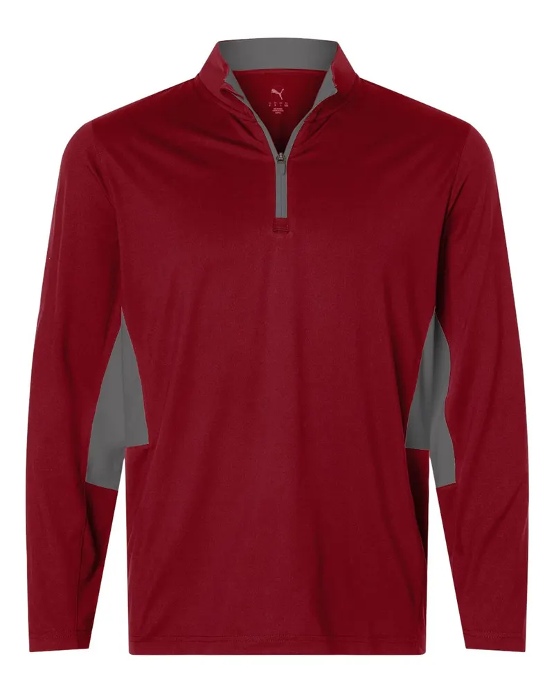 Puma Golf Puma Golf Men's Pure 2.0 Quarter-Zip — Dark Crimson/ Slate Sky