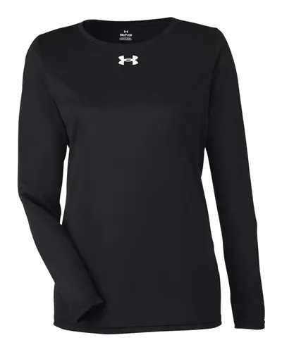 Under Armour Under Armour Women's Team Tech™ Long Sleeve T-Shirt in Black/ White, front view
