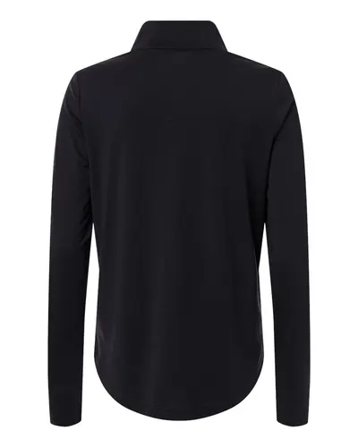 North End North End Women's JAQ Stretch Performance Quarter-Zip in Black/ Carbon, back view