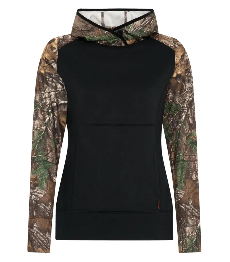 ATC™ RealTree® ATC™ REALTREE® TECH FLEECE LADIES' HOODIE — Black/Realtree Xtra®