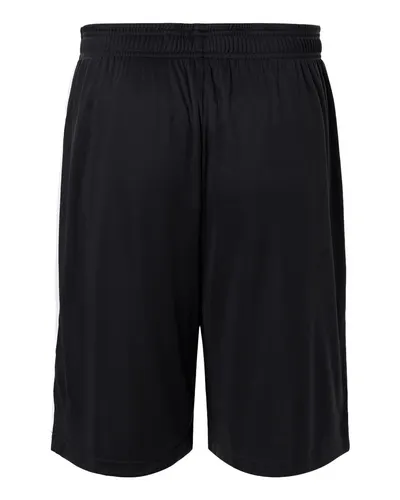 Team 365 Team 365 Unisex Zone Performance Reversible Shorts in Black/ White, back view