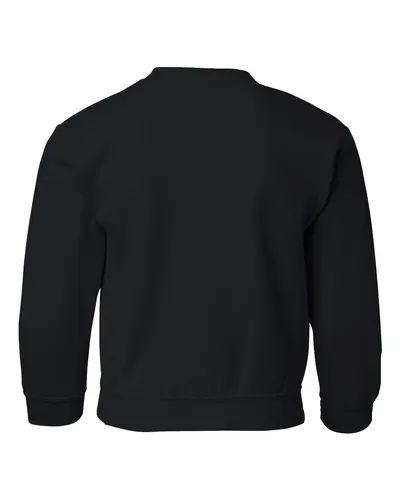 Gildan Gildan Youth Heavy Blend™ Crewneck Sweatshirt in Black, back view