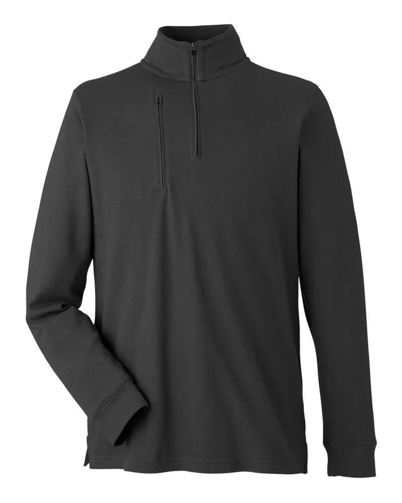 Devon & Jones Devon & Jones Men's New Classics® Performance Quarter-Zip Pullover — Black