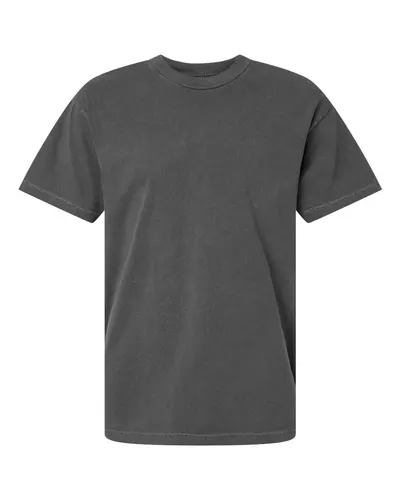 American Apparel American Apparel Unisex Heavyweight Cotton Garment-Dyed Tee in Faded Black, front view