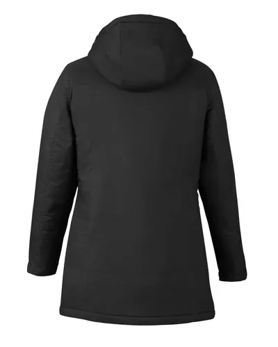 CORE365 CORE365 Women's Inspire 3-in-1 Jacket with Insulated Liner in Black/ Carbon, back view
