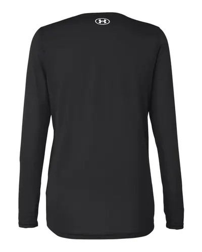 Under Armour Under Armour Women's Team Tech™ Long Sleeve T-Shirt in Black/ White, back view