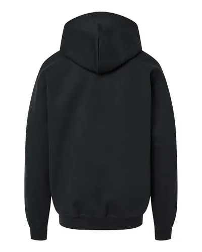 Gildan Gildan Youth Softstyle® Midweight Hooded Sweatshirt in Black, back view