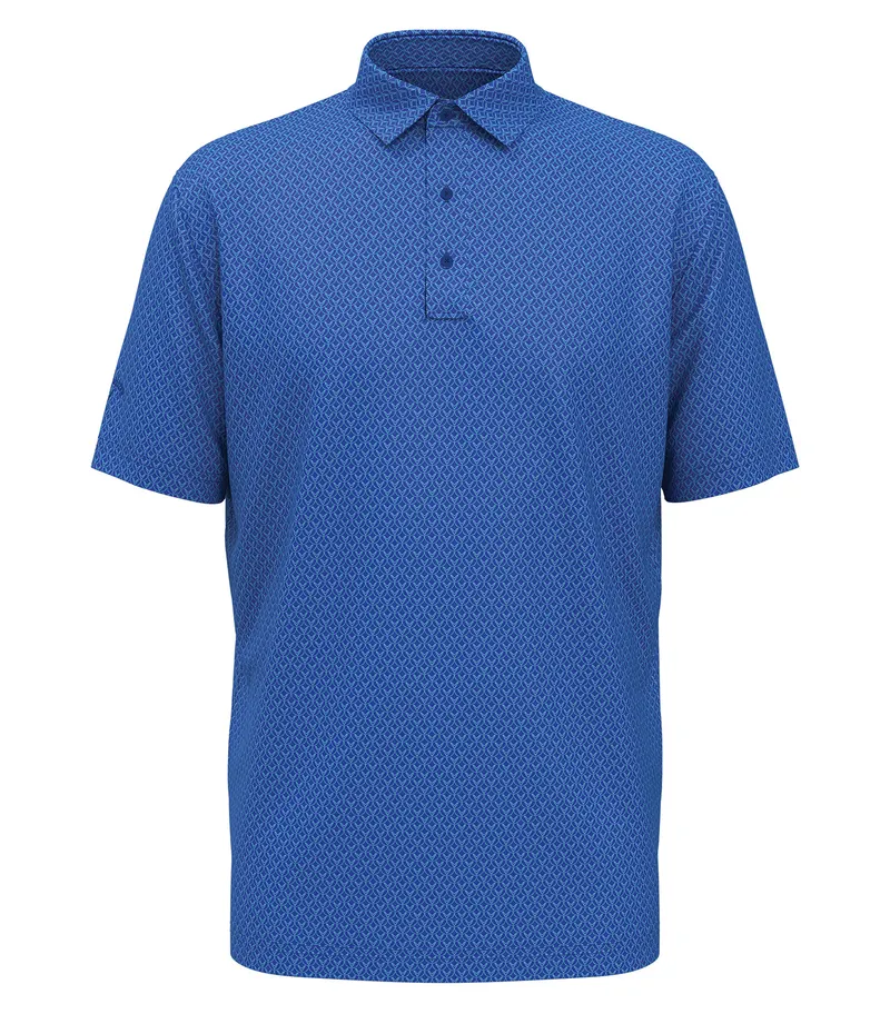 Callaway CALLAWAY ALL-OVER STITCHED CHEV POLO — Lapis Blue