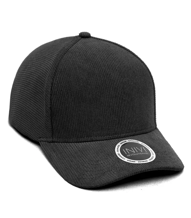 INIVI INIVI COOPER CORDUROY 2 PANEL CAP — Black