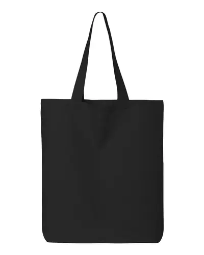 Q-Tees Q-Tees 12L Economical Tote in Black, back view