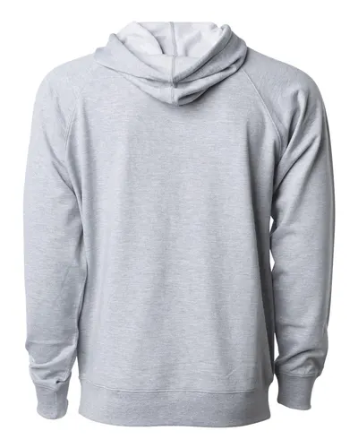 Independent Trading Co. Independent Trading Co. Unisex Icon Lightweight Loopback Terry Hooded Sweatshirt in Athletic Heather, back view