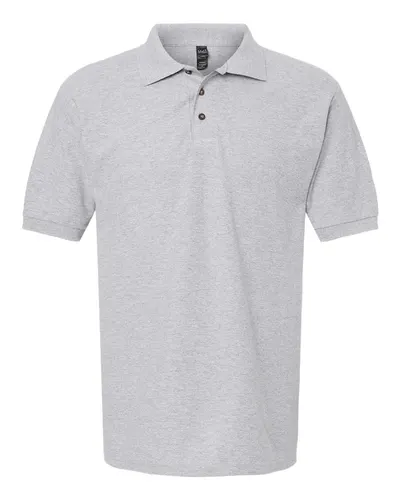 M&O M&O Ring-Spun Piqué Polo in Athletic Grey, front view