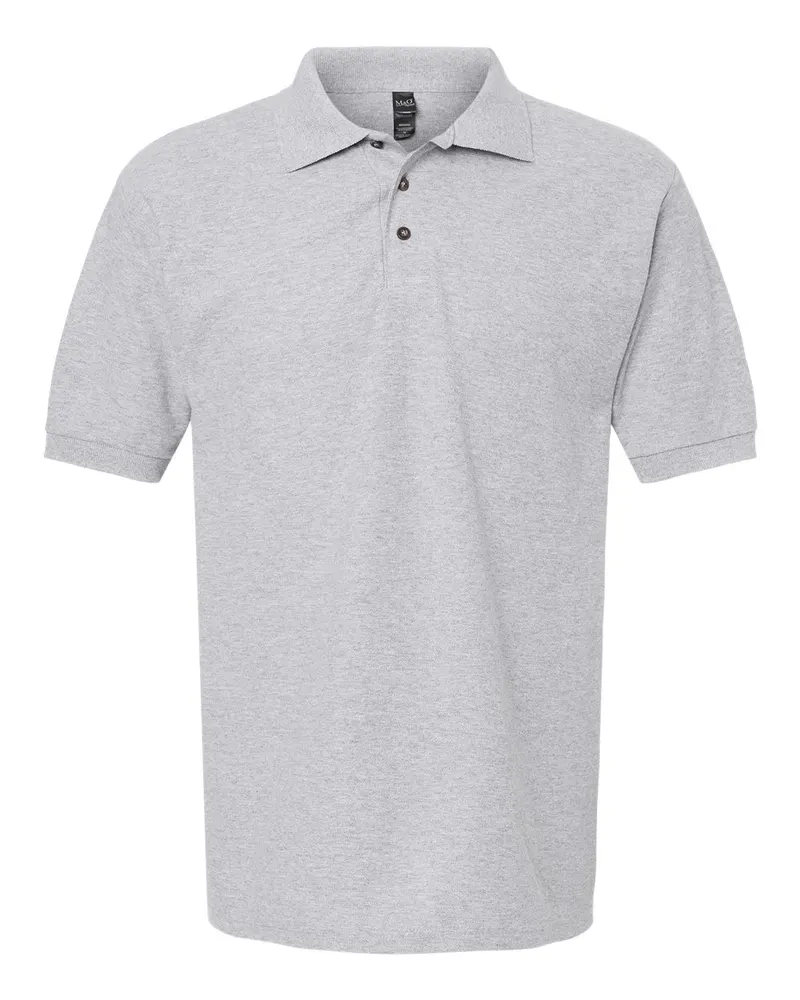 M&O M&O Ring-Spun Piqué Polo — Athletic Grey