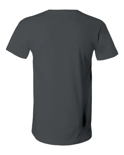 BELLA + CANVAS BELLA + CANVAS Unisex Jersey V-Neck Tee in Asphalt, back view