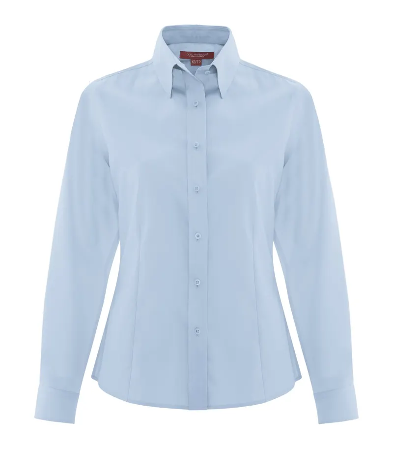 Coal Harbour® COAL HARBOUR® NON-IRON 100% COTTON TWILL LADIES' SHIRT — Sky Blue