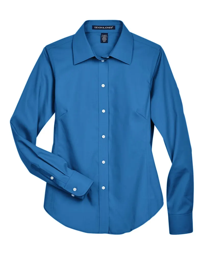 Devon & Jones Devon & Jones Women's Crown Collection® Oxford Woven Dress Shirt — French Blue