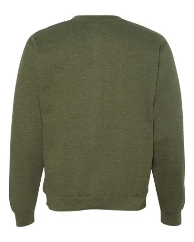 Independent Trading Co. Independent Trading Co. Unisex Midweight Crewneck Sweatshirt in Army Heather, back view