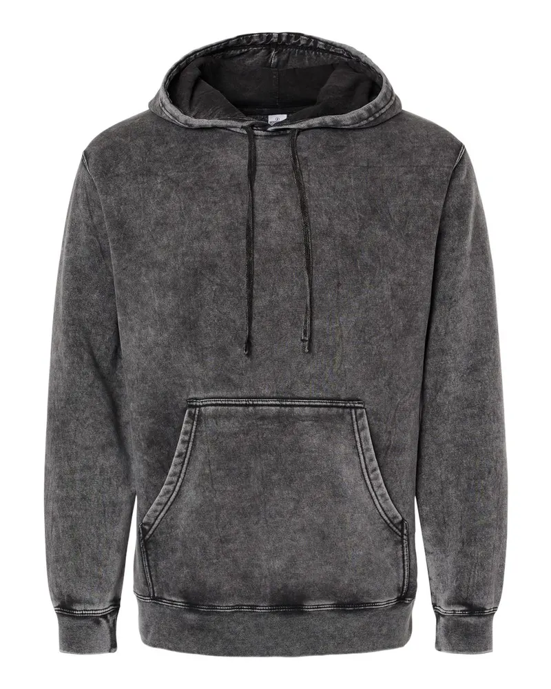 Independent Trading Co. Independent Trading Co. Unisex Midweight Mineral Wash Hooded Sweatshirt — Black