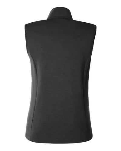 Devon & Jones Devon & Jones Women's New Classics® Charleston Hybrid Vest in Black/ Melange Black, back view