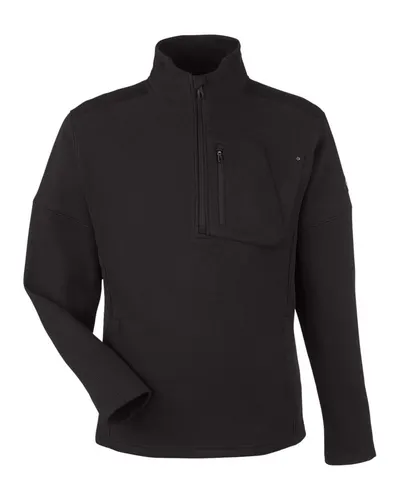 Spyder Spyder Men's Constant Canyon Quarter-Zip Pullover in Black, front view