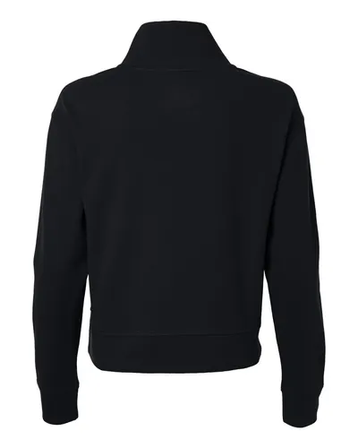 North End North End Women's Mantra Half-Zip Ottoman Pullover in Black, back view