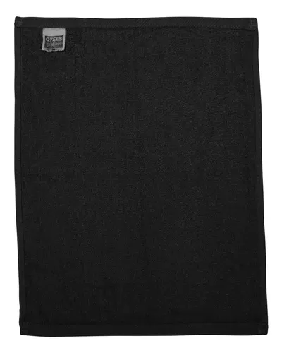 Q-Tees Q-Tees Hemmed Fingertip Towel in Black, back view
