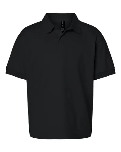 Gildan Gildan Youth DryBlend® Jersey Polo in Black, front view