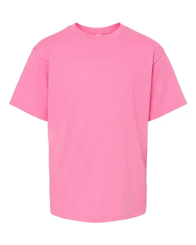 M&O M&O Youth Gold Soft Touch T-Shirt in Azalea, front view