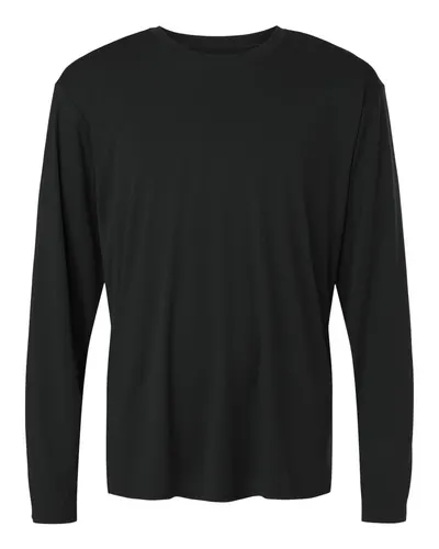 AllPro AllPro Unisex Pro-Lock Performance Long Sleeve T-Shirt in Black, front view