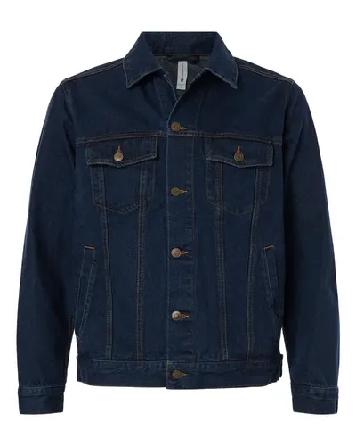 Harriton Harriton Unisex Cooper Denim Jacket in Dark Denim, front view
