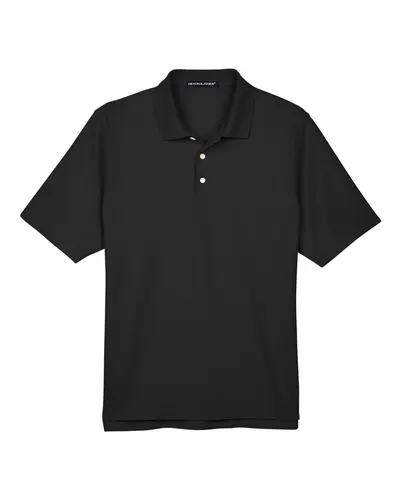 Devon & Jones Devon & Jones Men's DRYTEC20™ Performance Polo in Black, front view