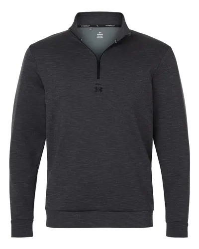 Under Armour Under Armour Men's Drive Midlayer Quarter-Zip Pullover in Black/ Black, front view