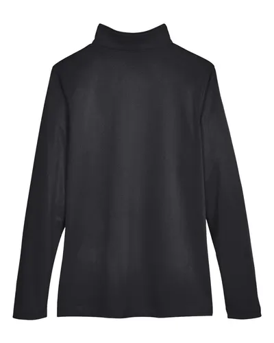 Harriton Harriton Women's Advantage Snag Protection Plus Quarter-Zip Pullover in Black, back view