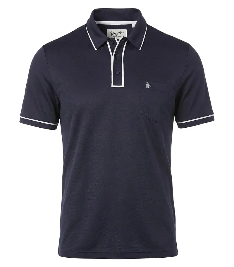 Original Penguin® ORIGINAL PENGUIN® TECHNICAL EARL POLO — Black Iris Blue