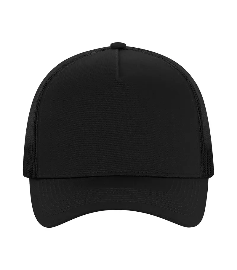 ATC™ Everyday Collection® ATC™ EVERYDAY COTTON TWILL 5-PANEL TRUCKER CAP — Black/Black
