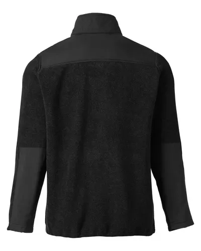 CORE365 CORE365 Men's Journey Summit Hybrid Full-Zip in Black/ Black, back view