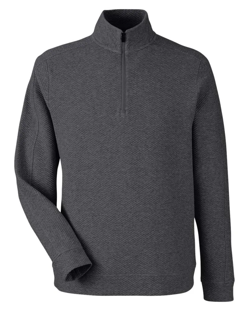 North End North End Men's Spirit Textured Quarter-Zip Pullover — Black Heather