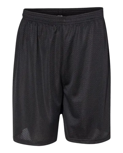 C2 Sport C2 Sport Men's Mesh 7" Shorts in Black, front view