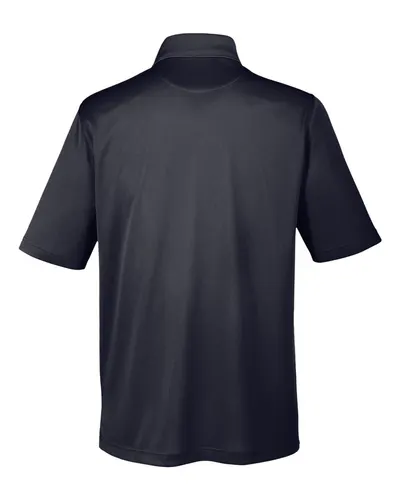 Harriton Harriton Men's Advantage Snag Protection Plus IL Pocket Polo in Black, back view