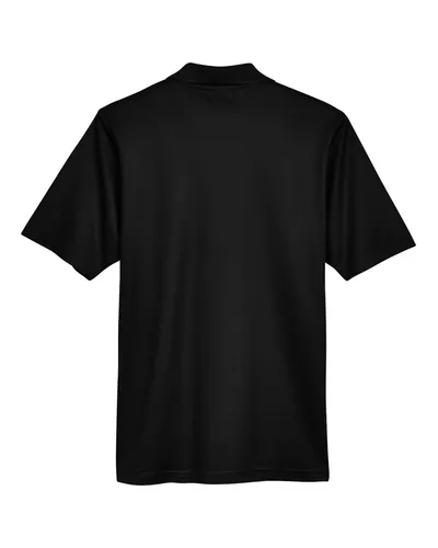 Devon & Jones Devon & Jones Men's CrownLux Performance® Plaited Polo in Black, back view