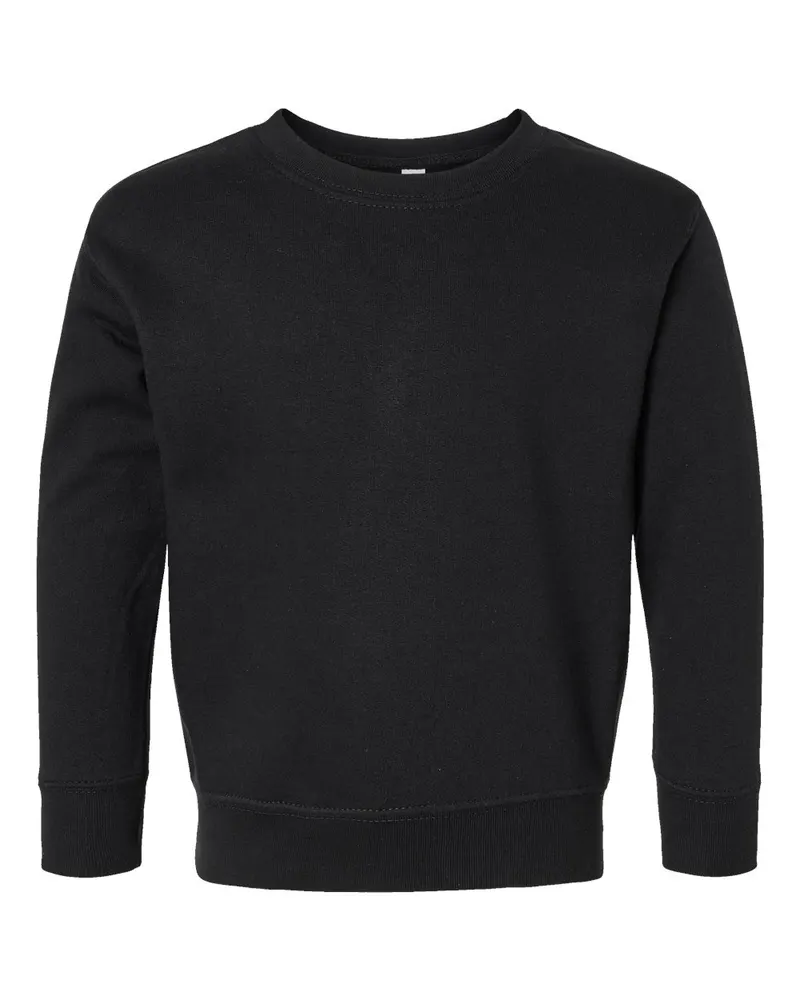Rabbit Skins Rabbit Skins Toddler Fleece Crewneck Sweatshirt — Black